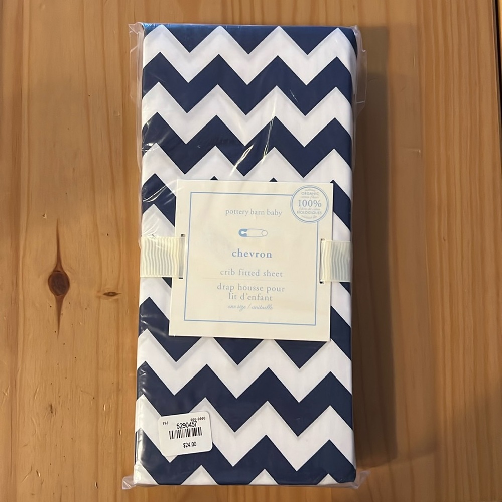 Pottery Barn chevron crib fitted sheet